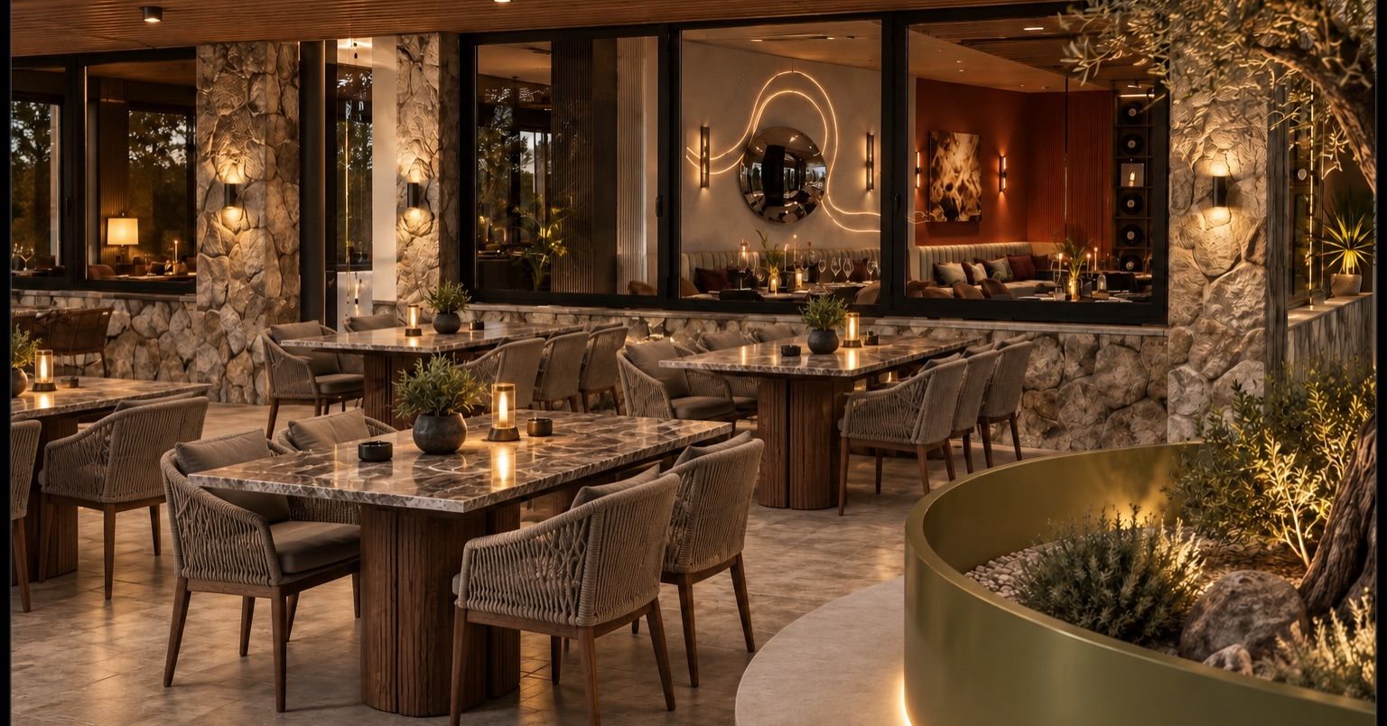 Restaurant- und Lounge-Umbau: Außenansicht