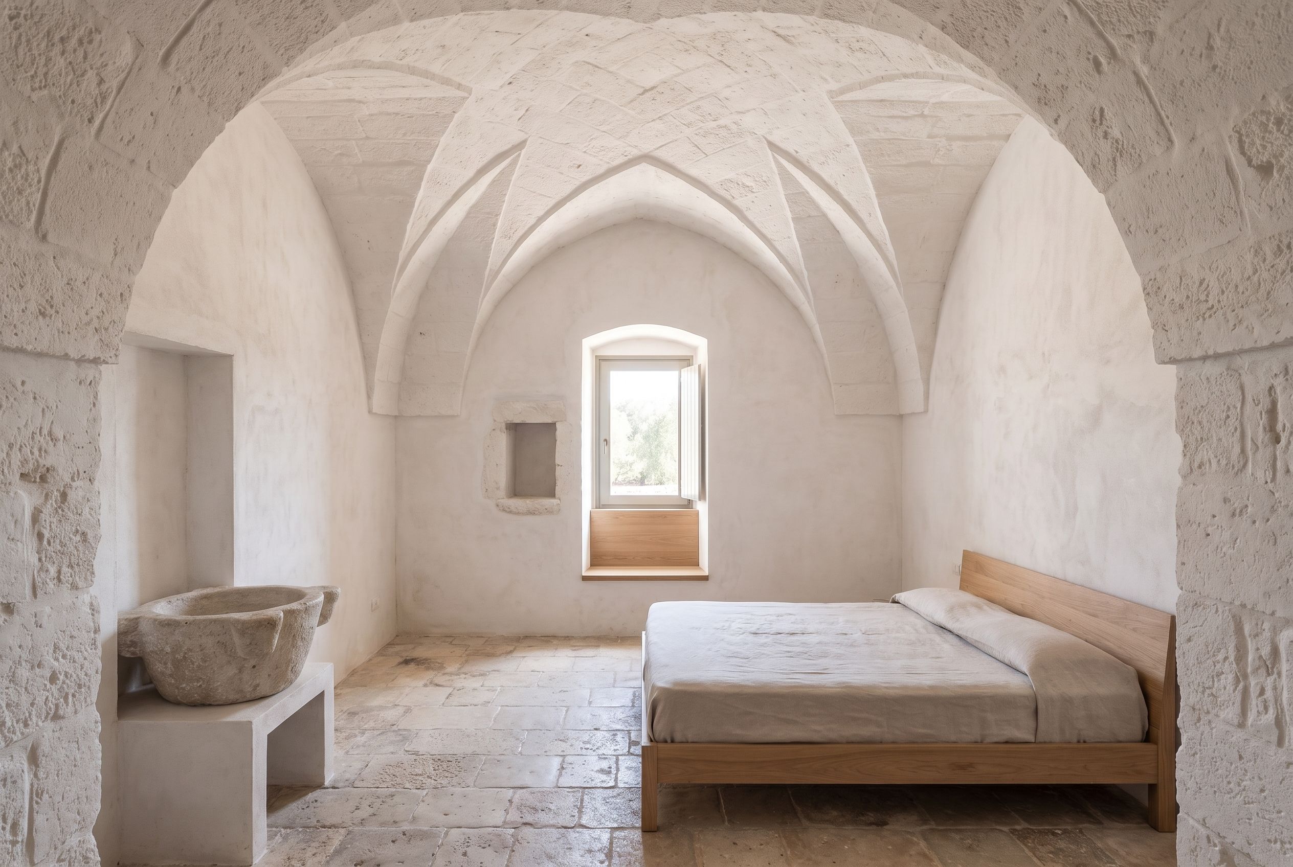 Masseria Ostuni: الفضاءات الداخلية